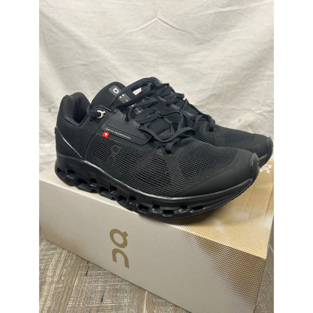 On Cloudstratus Running Shoes Black Black 39.99211 Womens Size 9